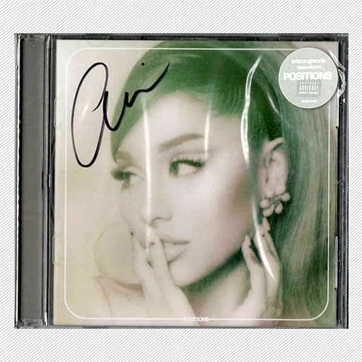 Ariana Grande Signed-Autograph Positions Cd Booklet